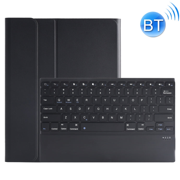 1298B For iPad Pro 12.9 inch ï¼ˆ2018ï¼‰ Lambskin Texture Detachable Plastic Bluetooth Keyboard Leather Tablet Case with Stand & Pen Slot Function(Black)