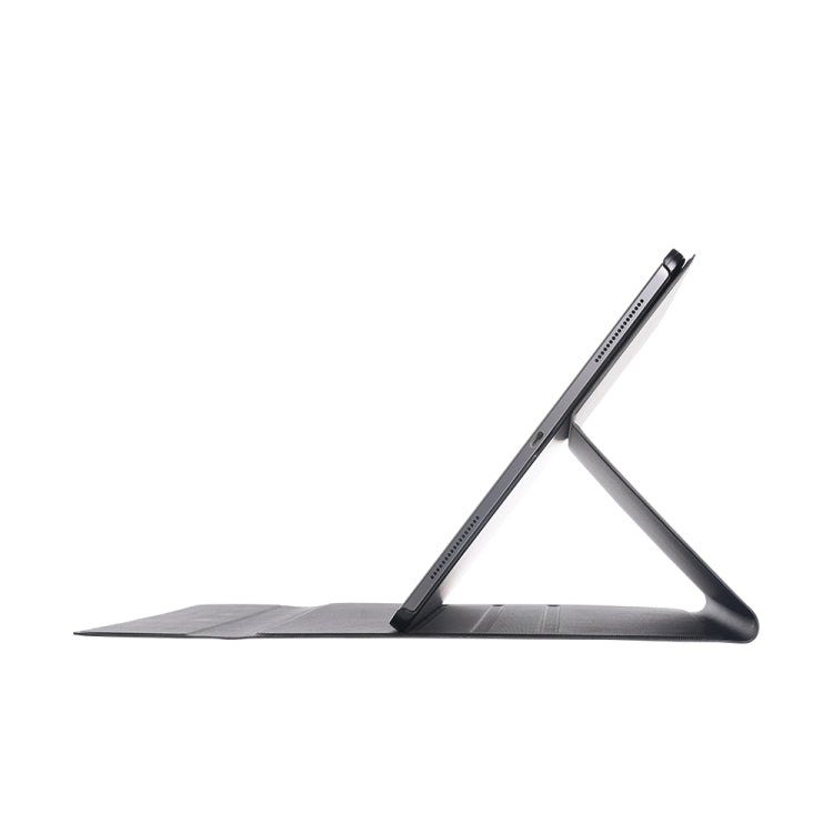 1298B For iPad Pro 12.9 inch ï¼ˆ2018ï¼‰ Lambskin Texture Detachable Plastic Bluetooth Keyboard Leather Tablet Case with Stand & Pen Slot Function(Black)