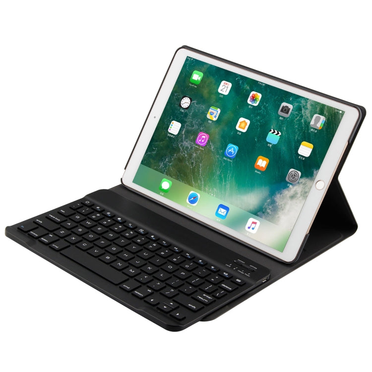 FT-1035 For iPad Pro 10.5 inch & iPad Air 10.5 inch Lambskin Texture Detachable Plastic Bluetooth Keyboard Leather Tablet Case with Stand Function