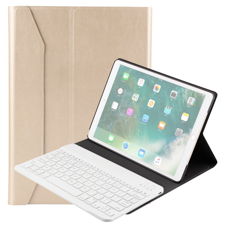 FT-1035 For iPad Pro 10.5 inch & iPad Air 10.5 inch Lambskin Texture Detachable Plastic Bluetooth Keyboard Leather Tablet Case with Stand Function