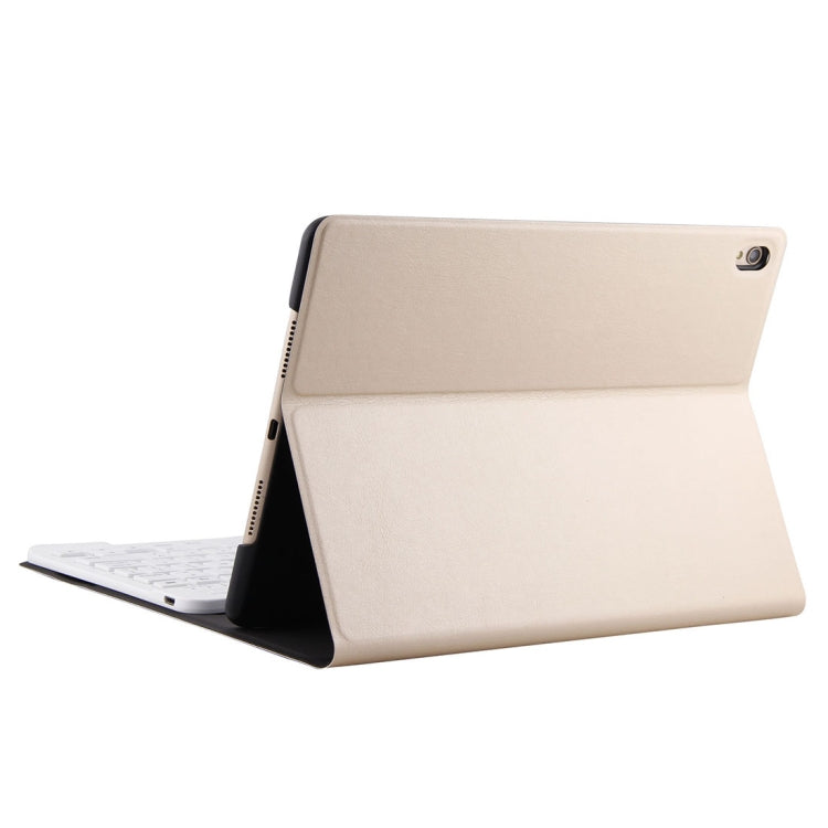 FT-1035 For iPad Pro 10.5 inch & iPad Air 10.5 inch Lambskin Texture Detachable Plastic Bluetooth Keyboard Leather Tablet Case with Stand Function