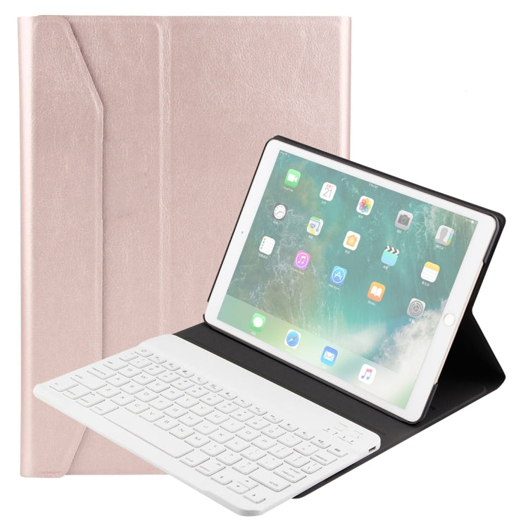 FT-1035 For iPad Pro 10.5 inch & iPad Air 10.5 inch Lambskin Texture Detachable Plastic Bluetooth Keyboard Leather Tablet Case with Stand Function