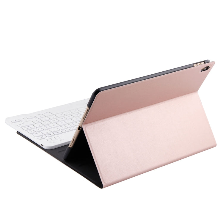 FT-1035 For iPad Pro 10.5 inch & iPad Air 10.5 inch Lambskin Texture Detachable Plastic Bluetooth Keyboard Leather Tablet Case with Stand Function