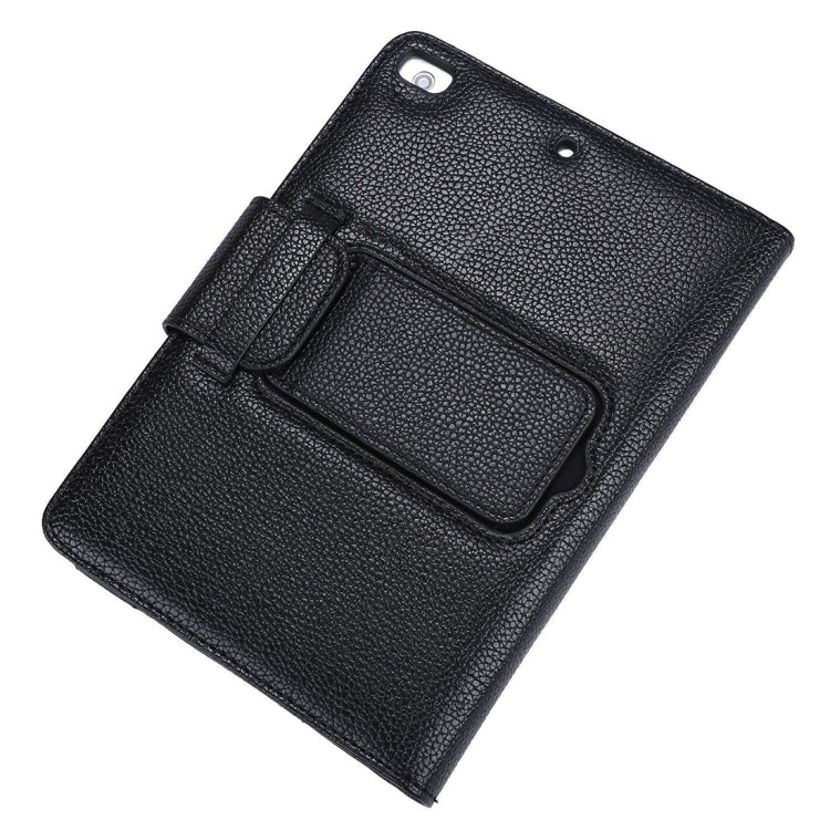 SPM01 For iPad mini 5 / 4 / 3 / 2 / 1 Litchi Texture Detachable Plastic Bluetooth Keyboard Leather Tablet Case with Stand Function