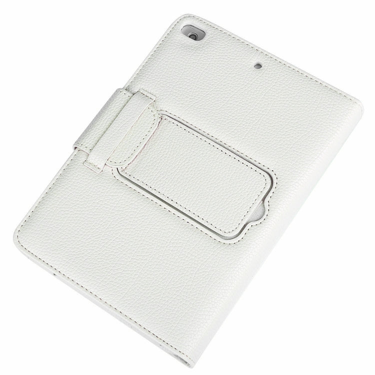 SPM01 For iPad mini 5 / 4 / 3 / 2 / 1 Litchi Texture Detachable Plastic Bluetooth Keyboard Leather Tablet Case with Stand Function
