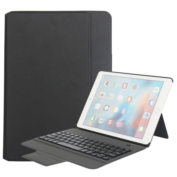 MZ1048 For iPad Air 2 & Air 1 / Pro 9.7 inch & 2017 iPad & 2018 iPad Ultra-thin One-piece Plastic Bluetooth Keyboard Leather Tablet Case with Stand Function