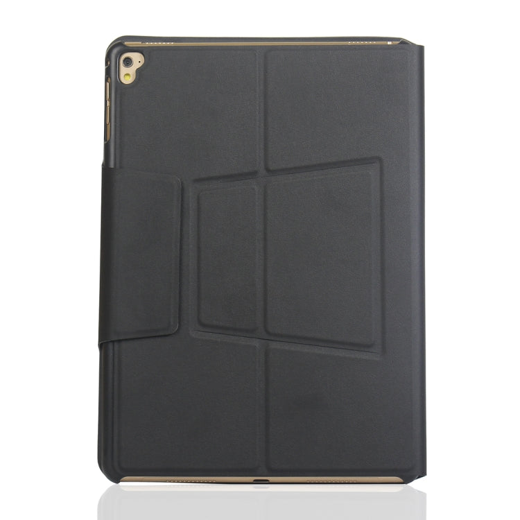 MZ1048 For iPad Air 2 & Air 1 / Pro 9.7 inch & 2017 iPad & 2018 iPad Ultra-thin One-piece Plastic Bluetooth Keyboard Leather Tablet Case with Stand Function