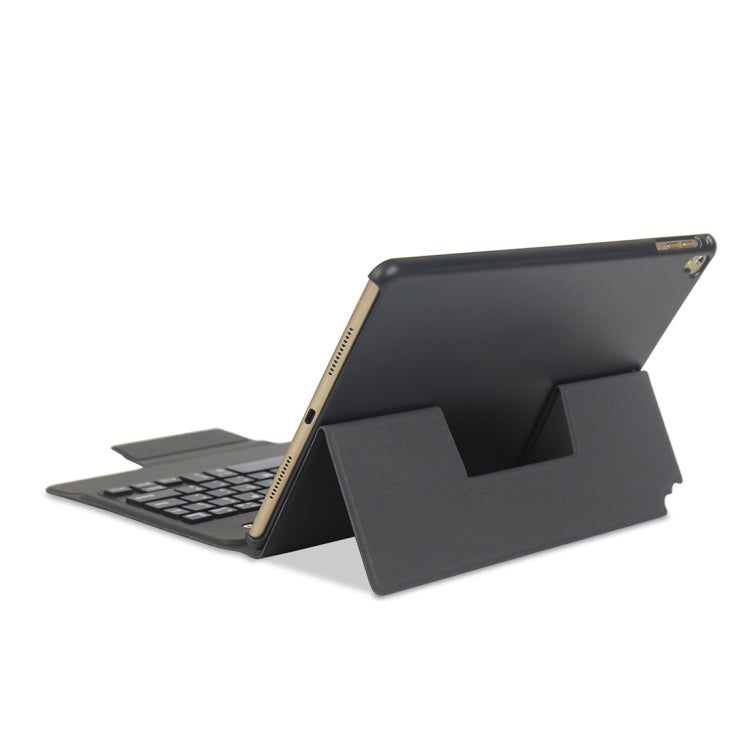 MZ1048 For iPad Air 2 & Air 1 / Pro 9.7 inch & 2017 iPad & 2018 iPad Ultra-thin One-piece Plastic Bluetooth Keyboard Leather Tablet Case with Stand Function