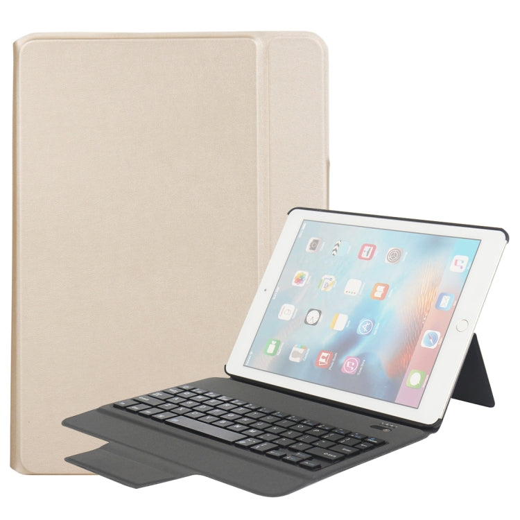 MZ1048 For iPad Air 2 & Air 1 / Pro 9.7 inch & 2017 iPad & 2018 iPad Ultra-thin One-piece Plastic Bluetooth Keyboard Leather Tablet Case with Stand Function