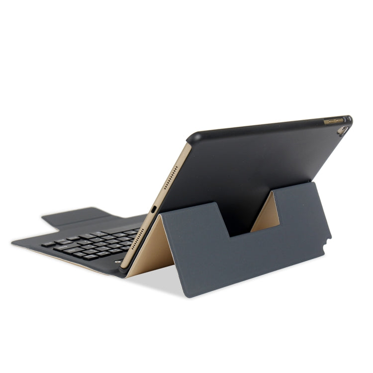 MZ1048 For iPad Air 2 & Air 1 / Pro 9.7 inch & 2017 iPad & 2018 iPad Ultra-thin One-piece Plastic Bluetooth Keyboard Leather Tablet Case with Stand Function