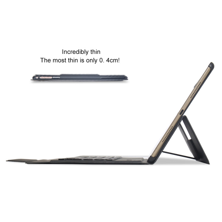 MZ1048 For iPad Air 2 & Air 1 / Pro 9.7 inch & 2017 iPad & 2018 iPad Ultra-thin One-piece Plastic Bluetooth Keyboard Leather Tablet Case with Stand Function