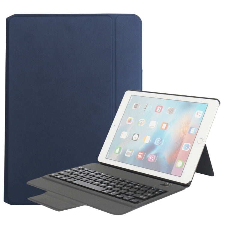MZ1048 For iPad Air 2 & Air 1 / Pro 9.7 inch & 2017 iPad & 2018 iPad Ultra-thin One-piece Plastic Bluetooth Keyboard Leather Tablet Case with Stand Function