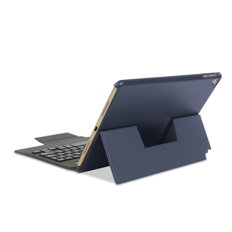 MZ1048 For iPad Air 2 & Air 1 / Pro 9.7 inch & 2017 iPad & 2018 iPad Ultra-thin One-piece Plastic Bluetooth Keyboard Leather Tablet Case with Stand Function