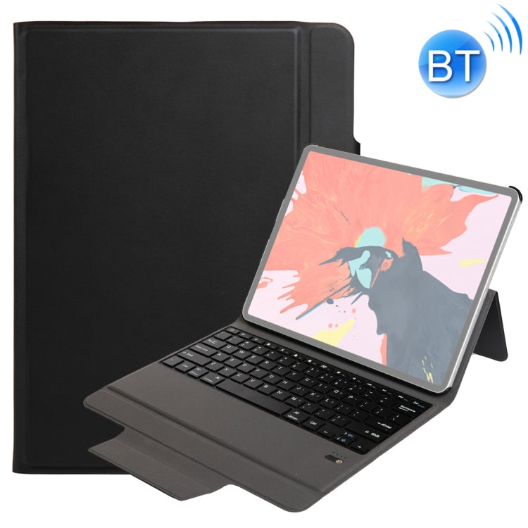 T130 For iPad Pro 12.9 inch ï¼ˆ2018ï¼‰ Ultra-thin One-piece Plastic Bluetooth Keyboard Leather Tablet Case with Stand Function