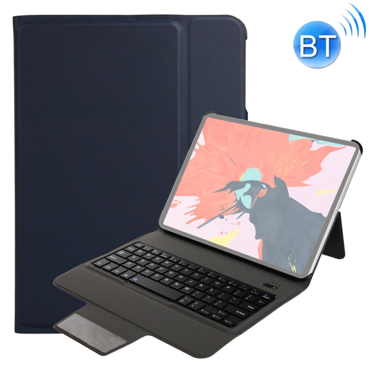 T1011 For iPad Pro 11 inch Ultra-thin One-piece Plastic Bluetooth Keyboard Leather Tablet Case with Stand Function