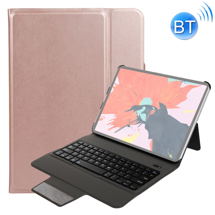T1011 For iPad Pro 11 inch Ultra-thin One-piece Plastic Bluetooth Keyboard Leather Tablet Case with Stand Function