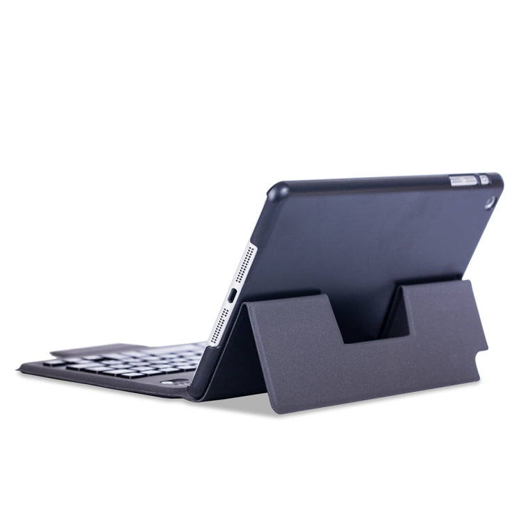 T1079 For iPad mini 3 / 2 / 1 Ultra-thin One-piece Plastic Bluetooth Keyboard Leather Tablet Case with Stand Function