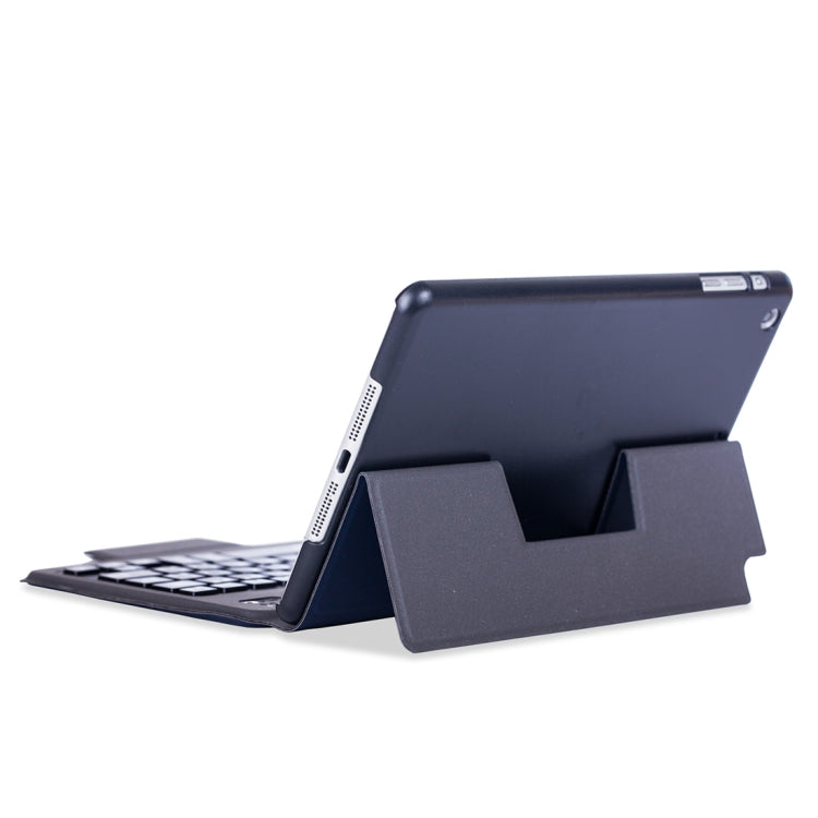 T1079 For iPad mini 3 / 2 / 1 Ultra-thin One-piece Plastic Bluetooth Keyboard Leather Tablet Case with Stand Function