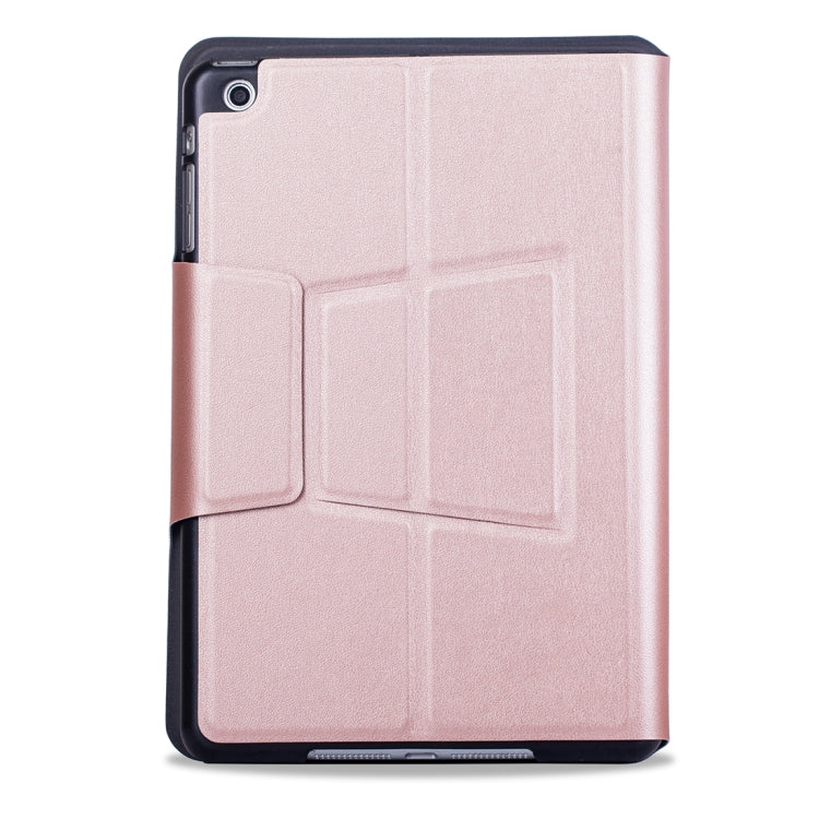T1079 For iPad mini 3 / 2 / 1 Ultra-thin One-piece Plastic Bluetooth Keyboard Leather Tablet Case with Stand Function