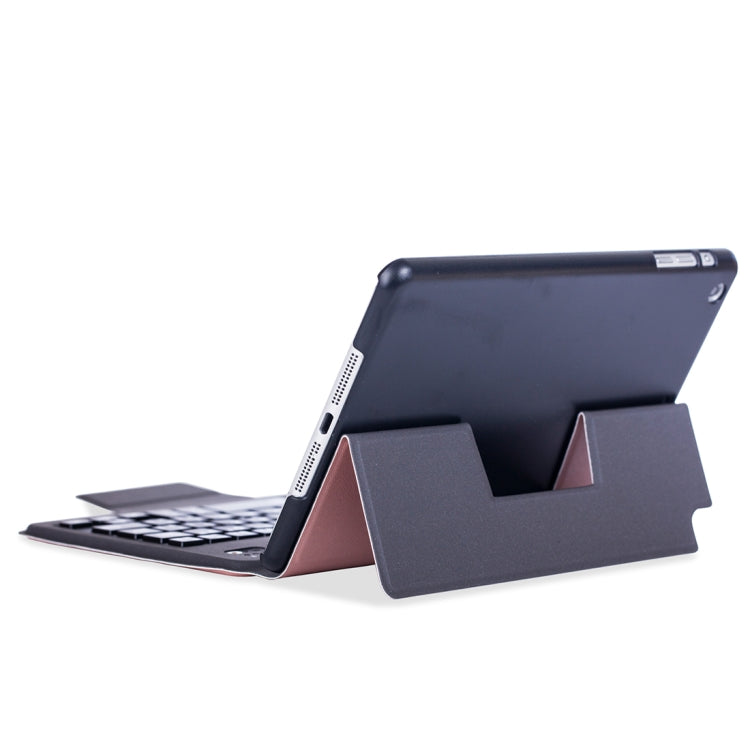 T1079 For iPad mini 3 / 2 / 1 Ultra-thin One-piece Plastic Bluetooth Keyboard Leather Tablet Case with Stand Function