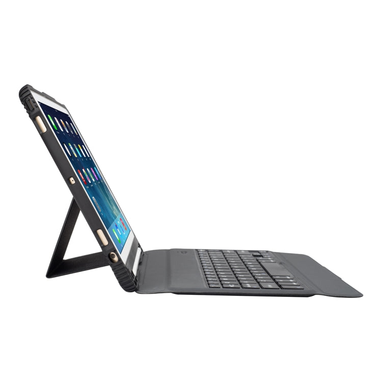 TC105 For iPad Pro 10.5 inch / Air 10.5 inch Detachable Ultra-thin Full Tablet Caseage Drop-proof Plastic Bluetooth Keyboard Leather Tablet Case with Pen Slot & Stand Function (Black)