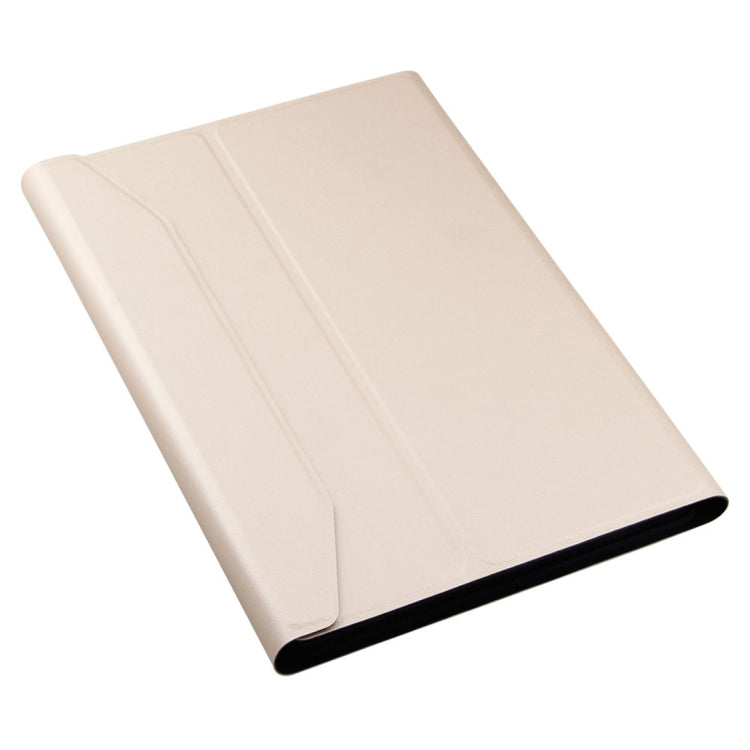 1039D For iPad Pro 10.5 inch & iPad Air 10.5 inch Backlight Version Lambskin Texture Detachable Aluminum Alloy Bluetooth Keyboard Leather Tablet Case with Stand Function(Gold)