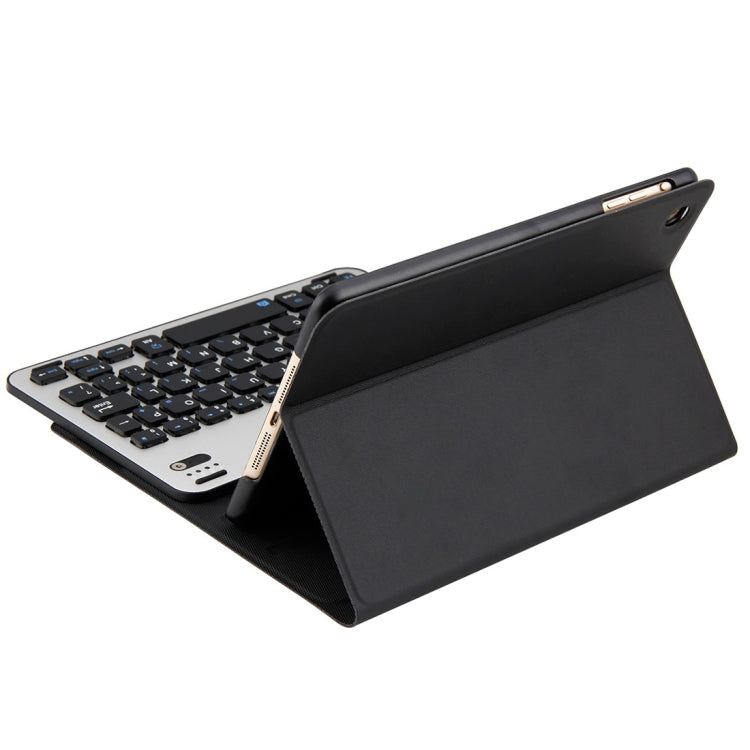 FT1008 For iPad mini 3 / 2 / 1 Lambskin Texture Detachable Aluminum Alloy Bluetooth Keyboard Leather Tablet Case with Stand Function