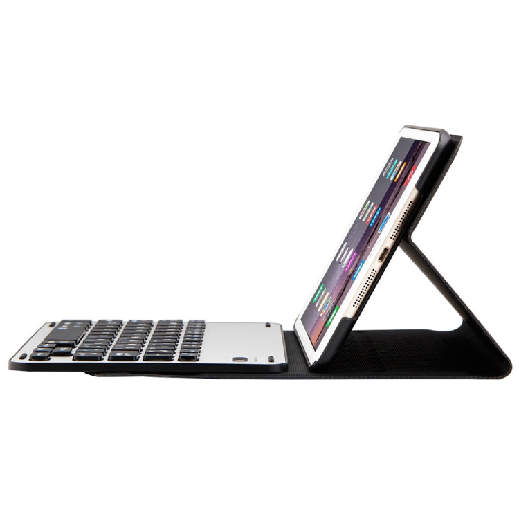 FT1008 For iPad mini 3 / 2 / 1 Lambskin Texture Detachable Aluminum Alloy Bluetooth Keyboard Leather Tablet Case with Stand Function