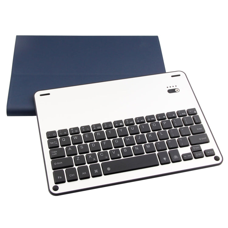 1038D For iPad Air 2 & Air 1 / Pro 9.7 inch & 2017 iPad & 2018 iPad Backlight Version Lambskin Texture Detachable Aluminum Alloy Bluetooth Keyboard Leather Tablet Case with Stand Function