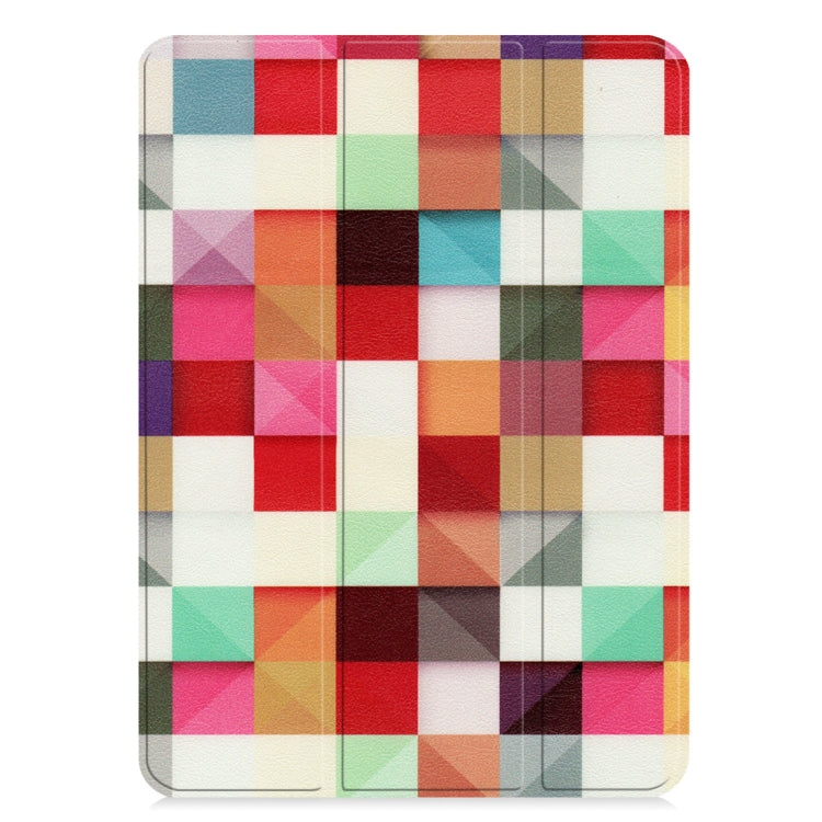 Horizontal Flip Magic Cube Pattern Colored Painted Leather Case for iPad Pro 11 inch (2018), with Three-folding Holder & Wake-up / Sleep Function