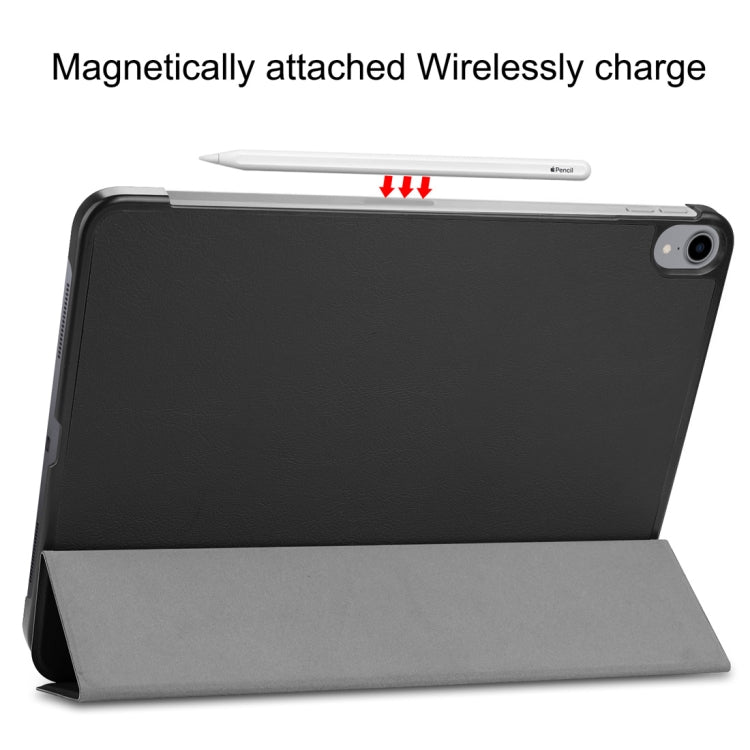Custer Texture Horizontal Flip PU Leather Case for iPad Pro 11 inch (2018), with Three-folding Holder & Sleep / Wake-up Function