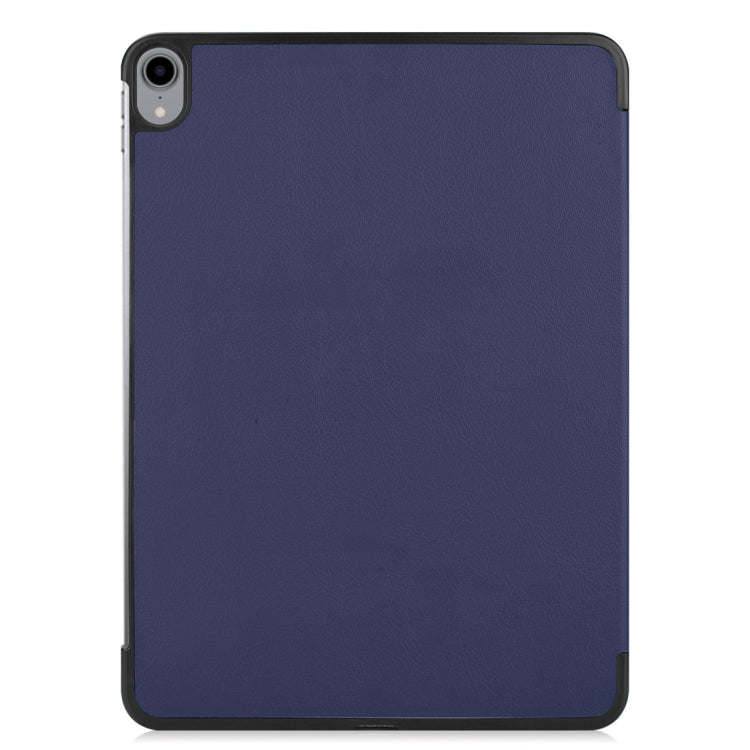 Custer Texture Horizontal Flip PU Leather Case for iPad Pro 11 inch (2018), with Three-folding Holder & Sleep / Wake-up Function