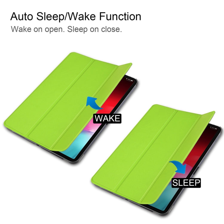 Custer Texture Horizontal Flip PU Leather Case for iPad Pro 11 inch (2018), with Three-folding Holder & Sleep / Wake-up Function