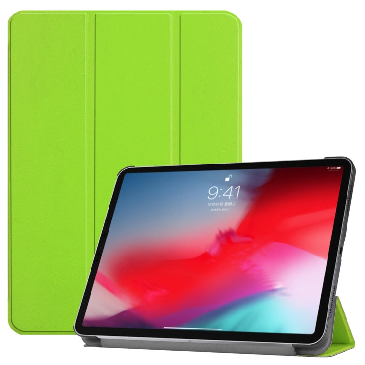 Custer Texture Horizontal Flip PU Leather Case for iPad Pro 11 inch (2018), with Three-folding Holder & Sleep / Wake-up Function