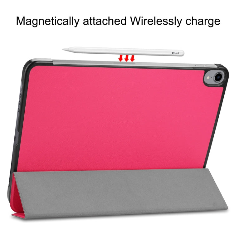 Custer Texture Horizontal Flip PU Leather Case for iPad Pro 11 inch (2018), with Three-folding Holder & Sleep / Wake-up Function