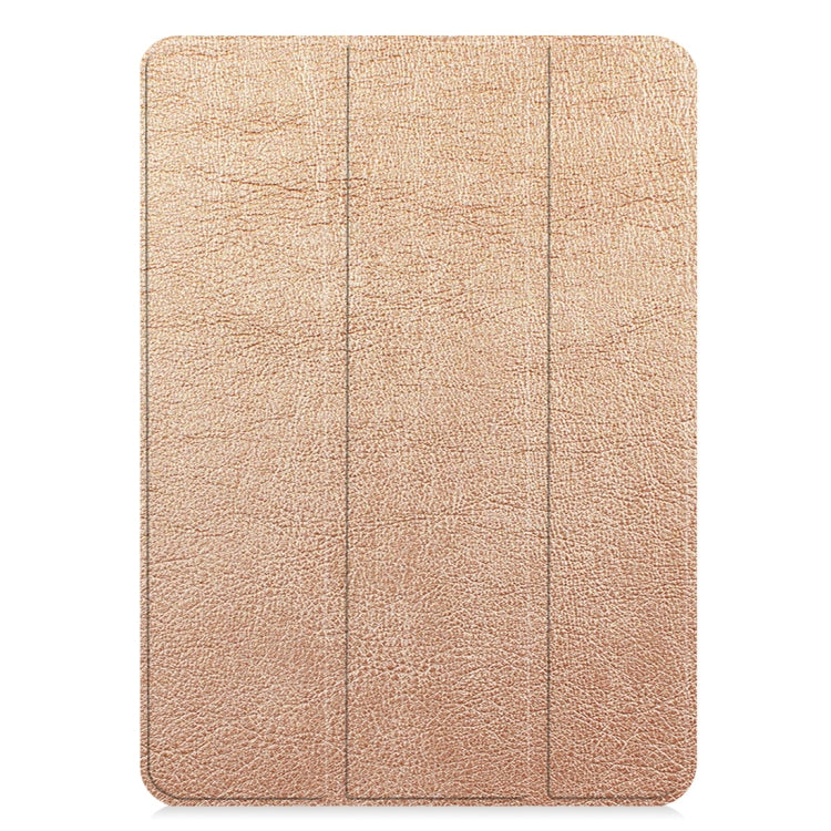 Custer Texture Horizontal Flip PU Leather Case for iPad Pro 11 inch (2018), with Three-folding Holder & Sleep / Wake-up Function