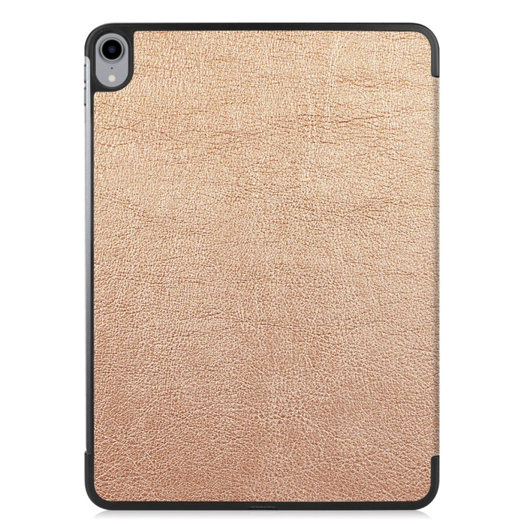 Custer Texture Horizontal Flip PU Leather Case for iPad Pro 11 inch (2018), with Three-folding Holder & Sleep / Wake-up Function