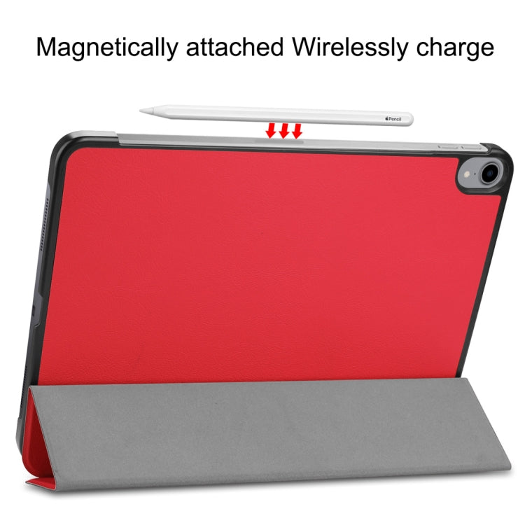 Custer Texture Horizontal Flip PU Leather Case for iPad Pro 11 inch (2018), with Three-folding Holder & Sleep / Wake-up Function