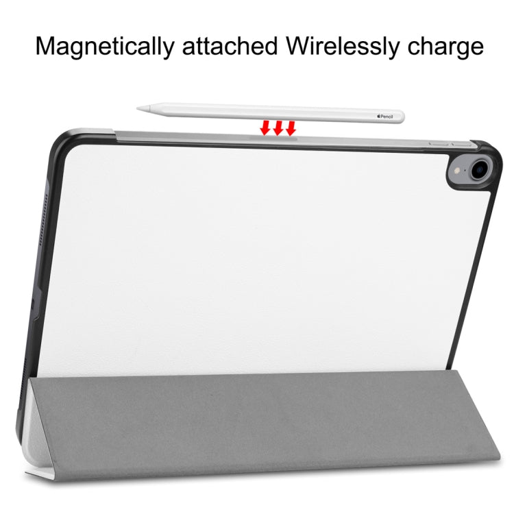 Custer Texture Horizontal Flip PU Leather Case for iPad Pro 11 inch (2018), with Three-folding Holder & Sleep / Wake-up Function