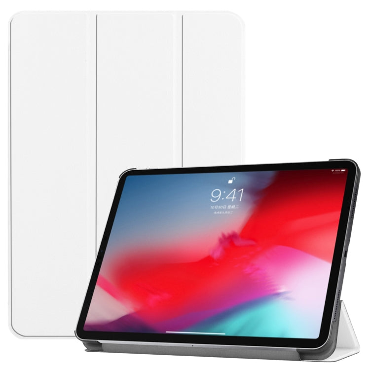 Custer Texture Horizontal Flip PU Leather Case for iPad Pro 11 inch (2018), with Three-folding Holder & Sleep / Wake-up Function