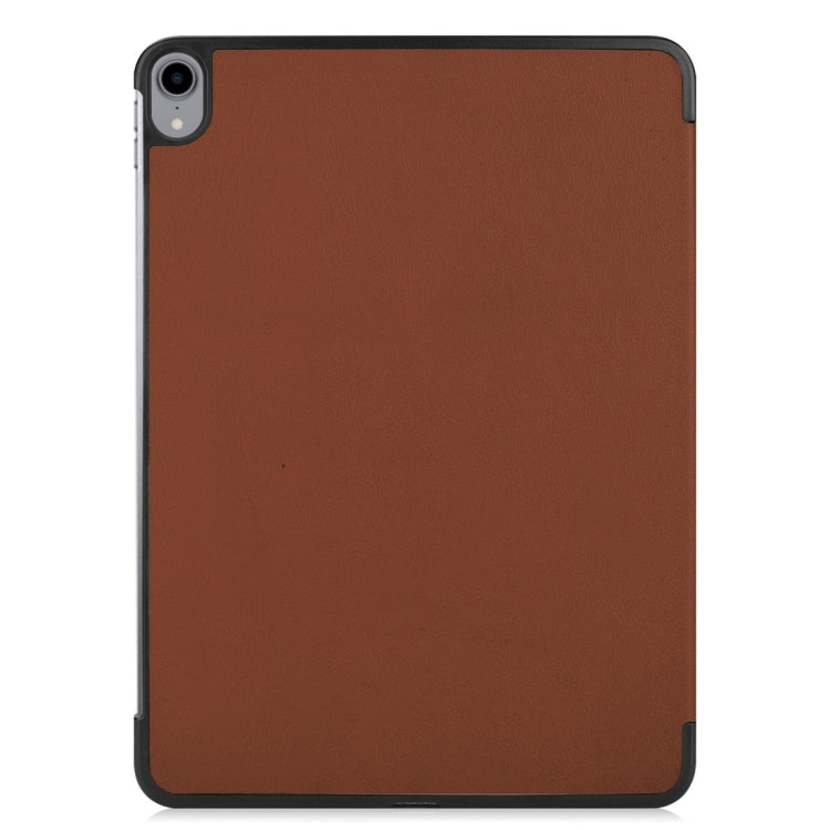 Custer Texture Horizontal Flip PU Leather Case for iPad Pro 11 inch (2018), with Three-folding Holder & Sleep / Wake-up Function