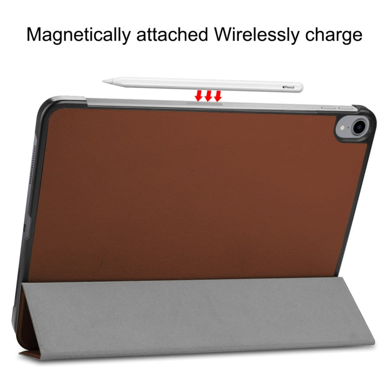 Custer Texture Horizontal Flip PU Leather Case for iPad Pro 11 inch (2018), with Three-folding Holder & Sleep / Wake-up Function
