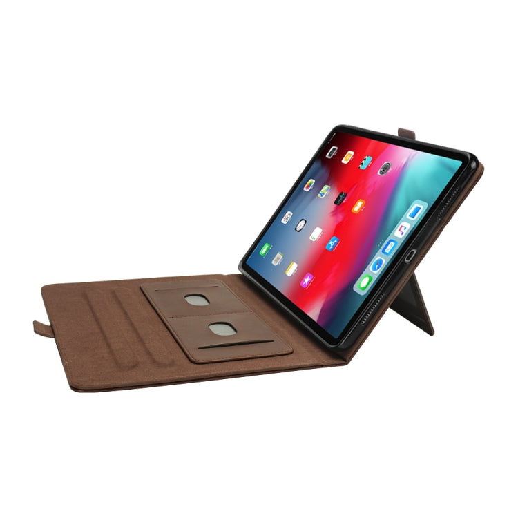Horizontal Flip Double Holder Leather Case for iPad Pro 11 inch (2018), with Holder & Card Slots & Photo Frame