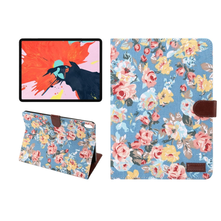 Horizontal Flip Floral Cloth Leather Case for iPad Pro 11 inch (2018), with Holder & Sleep / Wake-up Function & Wallet
