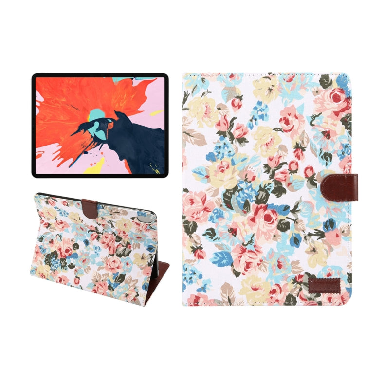 Horizontal Flip Floral Cloth Leather Case for iPad Pro 11 inch (2018), with Holder & Sleep / Wake-up Function & Wallet