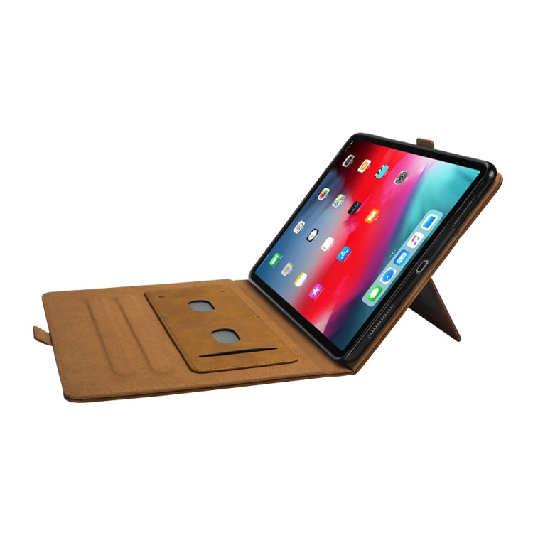 Horizontal Flip Double Holder Leather Case for iPad Pro 12.9 inch (2018), with Holder & Card Slots & Photo Frame