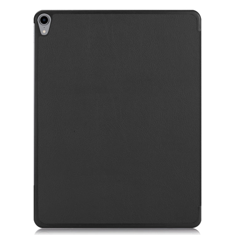 Custer Texture Horizontal Flip PU Leather Case for iPad Pro 12.9 inch (2018), with Three-folding Holder & Sleep / Wake-up Function