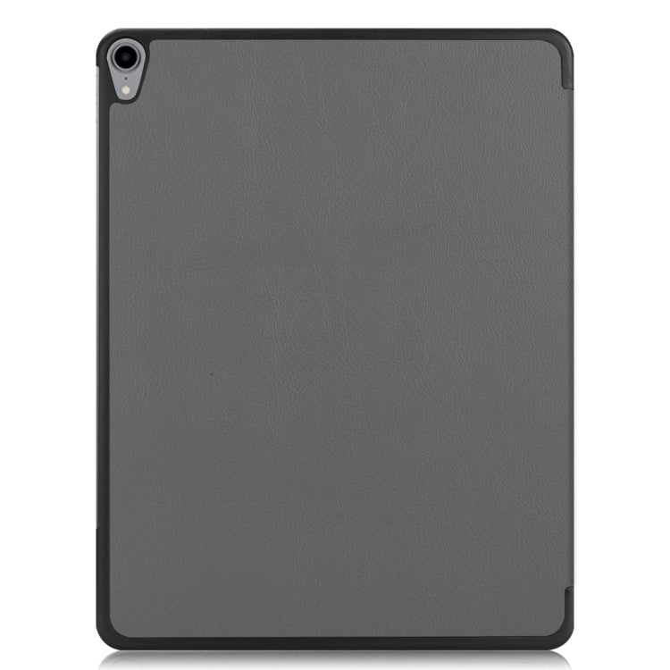 Custer Texture Horizontal Flip PU Leather Case for iPad Pro 12.9 inch (2018), with Three-folding Holder & Sleep / Wake-up Function