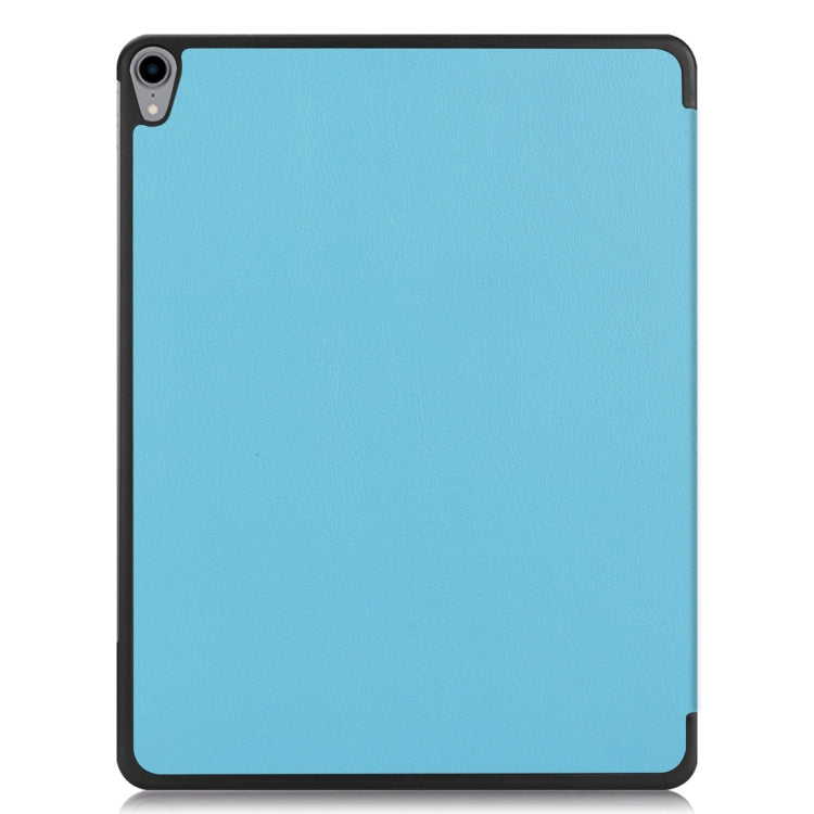 Custer Texture Horizontal Flip PU Leather Case for iPad Pro 12.9 inch (2018), with Three-folding Holder & Sleep / Wake-up Function