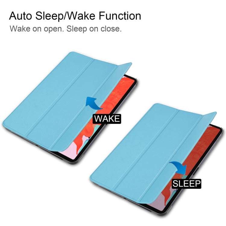 Custer Texture Horizontal Flip PU Leather Case for iPad Pro 12.9 inch (2018), with Three-folding Holder & Sleep / Wake-up Function